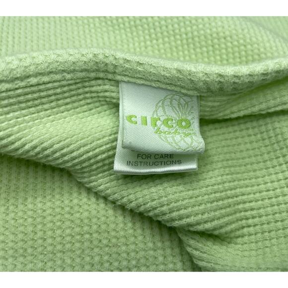 Circo Target Green Thermal Waffle Weave Knit Baby Blanket Cat Mouse *READ* - Picture 7 of 12